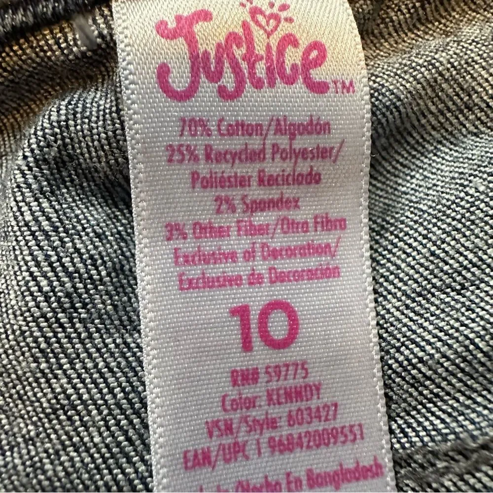 Justice Denim Jean Shorts Distressed Ripped | Girls Size 10